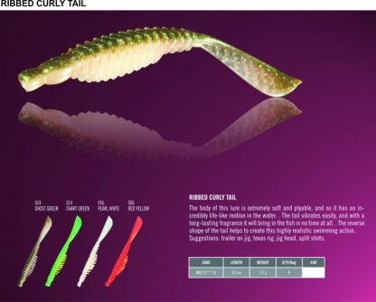 RIBBED CURLY TAIL 10cm/3.5g  8kom/pak  boja 014