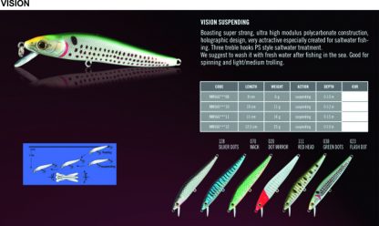 Vobler VISION 10cm/11g suspending  boja 111